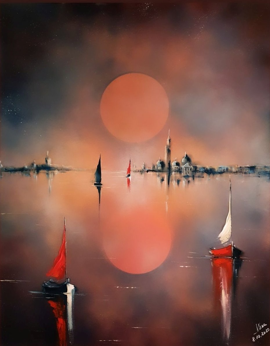 ArteDiAlina.com painting: Far Venice